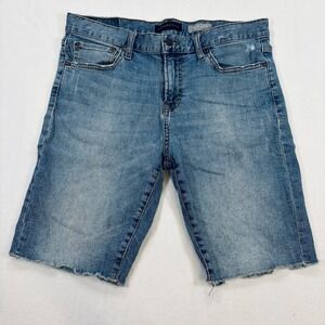 Aeropostale Mens Cut-Off Denim Shorts Blue Distressed Size 31
